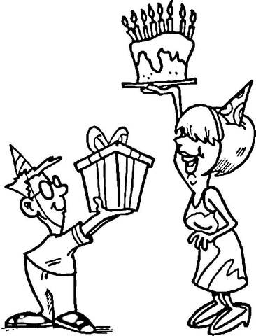 Online coloring book: Coloring book of gifts only for mom
